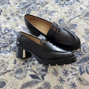 Coach Black Leather Women's Loafers